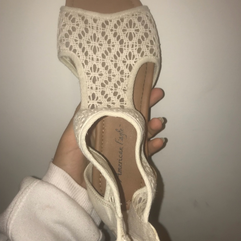 OFF WHITE LACE SANDALS
